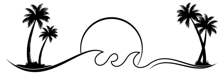 palm trees on the beach