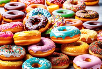 stack glazed donuts plate, stacked, circular, pastries, delicious, dessert, bakery, confectionery, display, arrangement, sweet, treat, round, mouthwatering, sugary, icing,