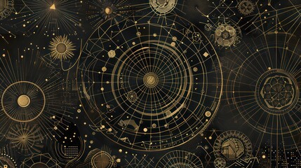 Abstract horoscope background