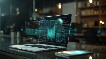 business financing digital management software system tax calculation data, financial data records 