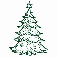 Drawing of a Christmas Tree