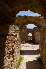 Obraz premium Carthage ruins of Baths of Antoninus Pius, Tunisia, Africa