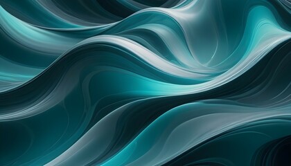 Fototapeta premium A dynamic interplay of shimmering waves and radiant lines creating a futuristic abstract design, vividly captured in high resolution.