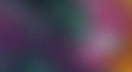 Orange magenta green grainy, grungy texture gradient background, bright shine modern trendy abstract poster backdrop design, noise texture, wide banner size
