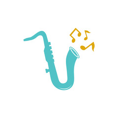 Saxophone logo icon