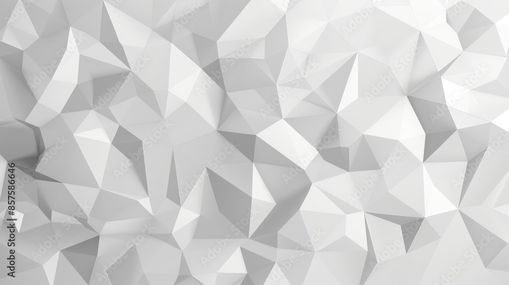 Poster a white background with a lot of triangles. generate ai image