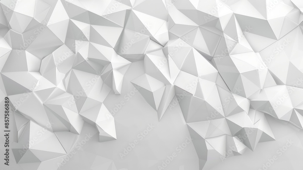 Poster a white background with a lot of triangles. generate ai image