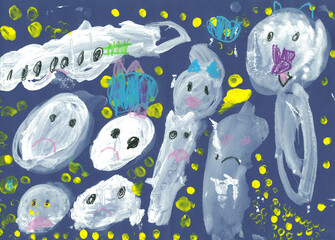 子供が描いたお化けの絵