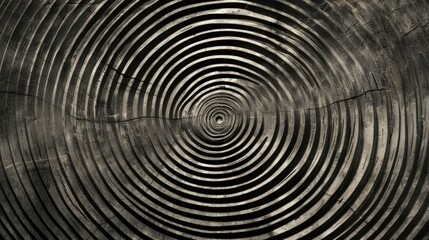 Obraz premium A black and white photo of a wave with a circular shape. Generate AI image