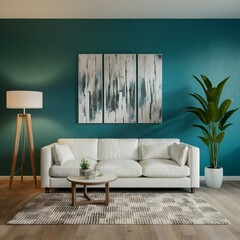 modern living room with sofa