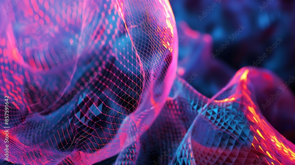 Poster 6. craft an innovative abstract backdrop with a spherical form and elaborate plexus patterns, presen