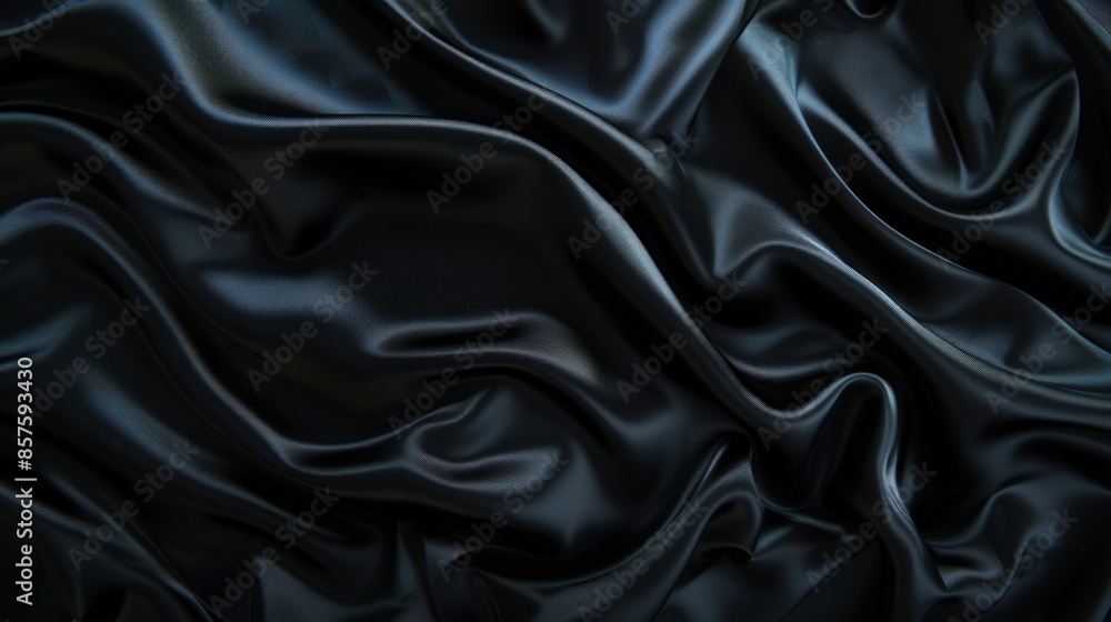 Aufkleber a black fabric with a pattern of lines and dots. generate ai image