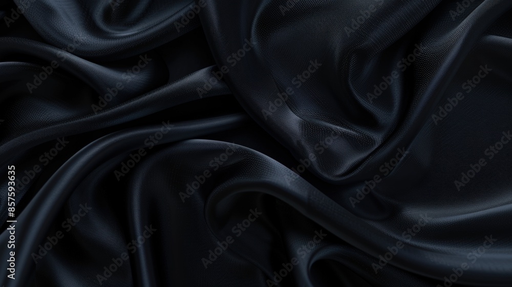 Aufkleber a black fabric with a pattern of lines and dots. generate ai image