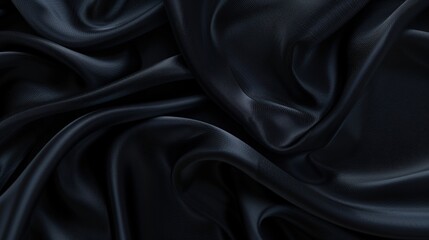 Obraz premium A black fabric with a pattern of lines and dots. Generate AI image