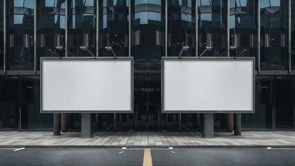 blank billboard on the street