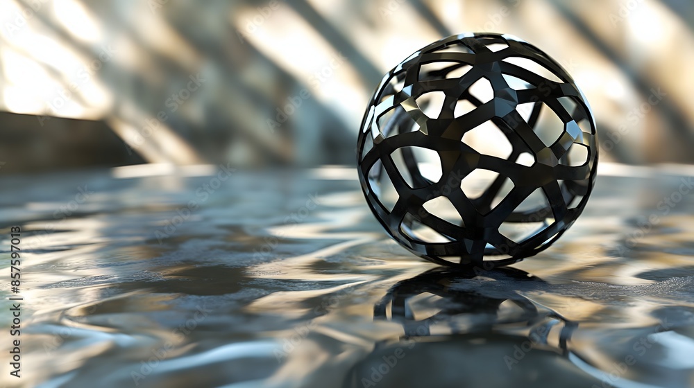 Poster 3. design an artistic representation of an abstract sphere featuring a sophisticated plexus effect, 