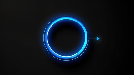 Obraz premium Abstract futuristic background of digital circles with glowing lines and progress bar