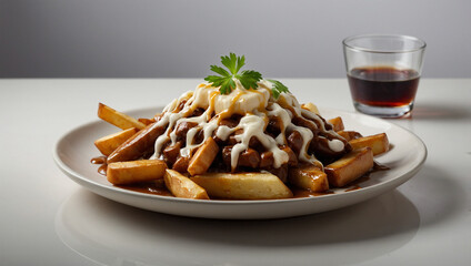 Image Poutine, Canadian traditional food, 4K quality 12