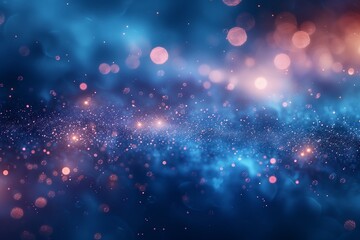 Abstract Blue and Pink Glitter Background With Lights