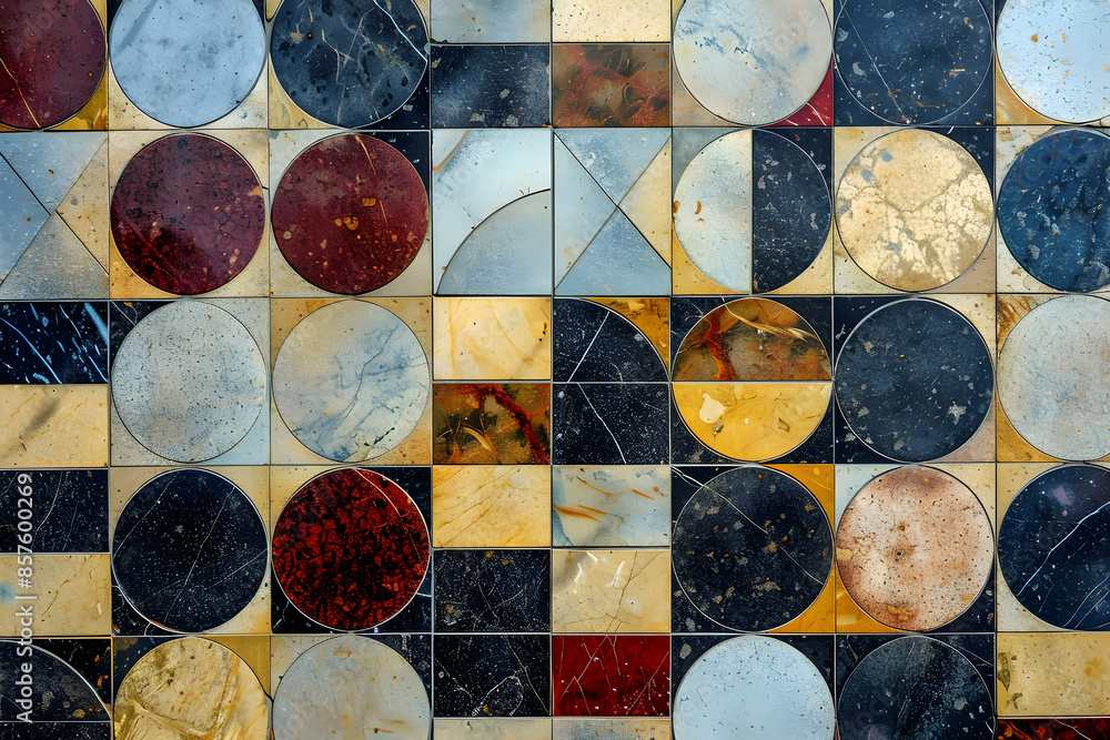 Poster images of various geometric shapes and patterns