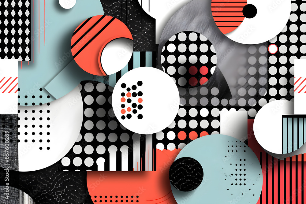 Poster images of various geometric shapes and patterns