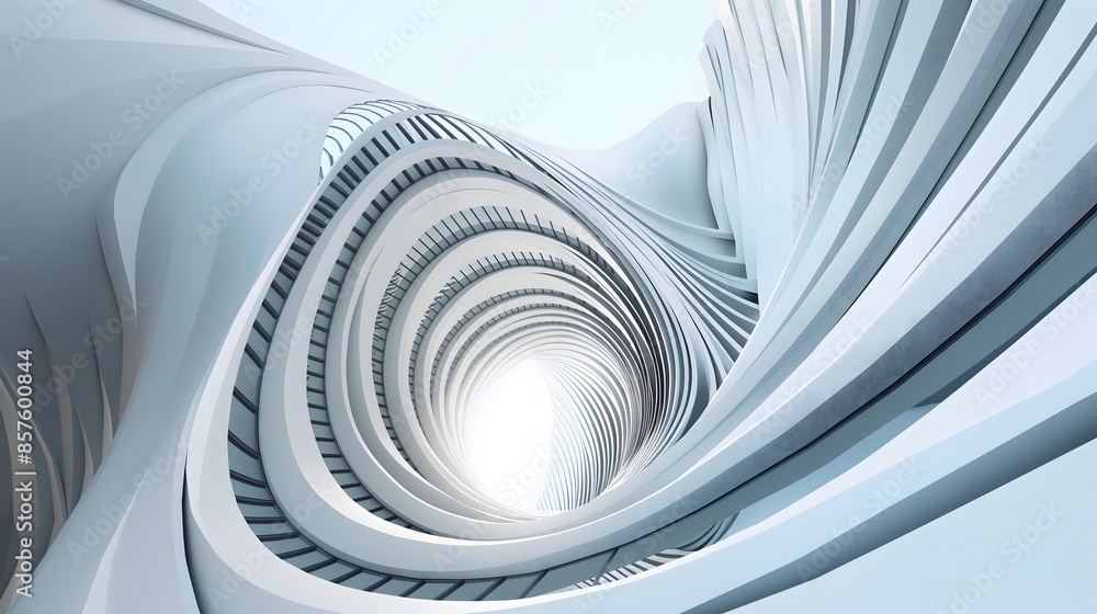 Aufkleber 6. craft an innovative abstract architecture concept featuring imaginative shapes and textures, desi