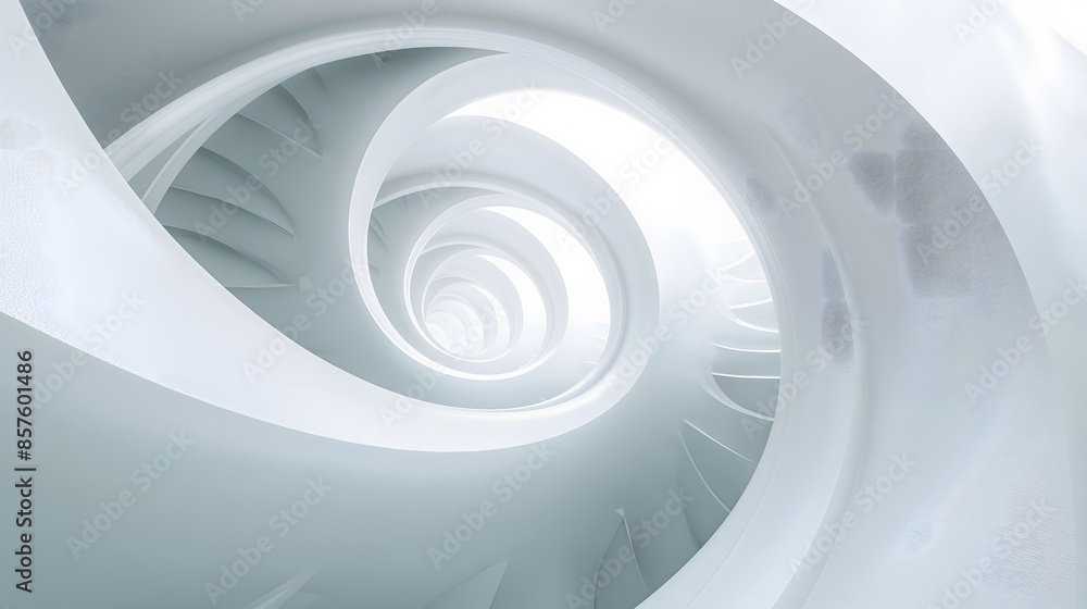 Aufkleber 3. design a futuristic spiral tunnel concept with dynamic twists and turns, tailored to produce a mi