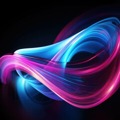 Fototapeta premium Neon Light Trails in a Dynamic Abstract Design