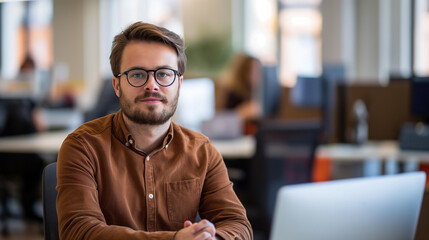 portrait of  Digital Marketing Manager working in modern office