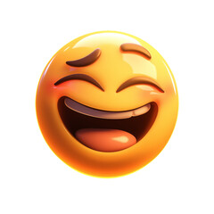 Fototapeta premium Laughing emoji expression