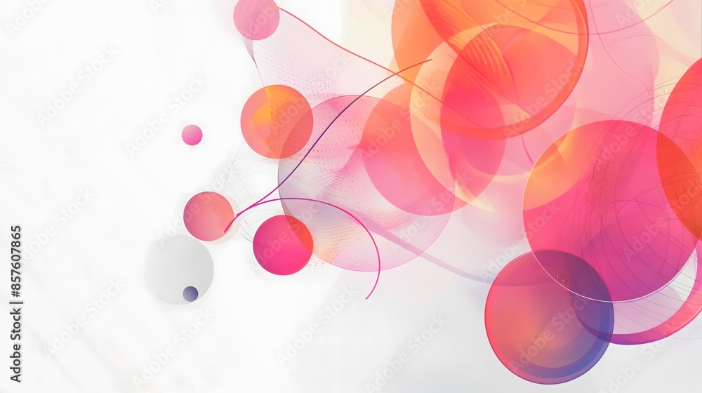 Aufkleber 2. create an innovative design template with a geometrical abstract background composed of circles, 