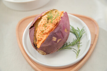 Sweet Potato with Yellow Cheese