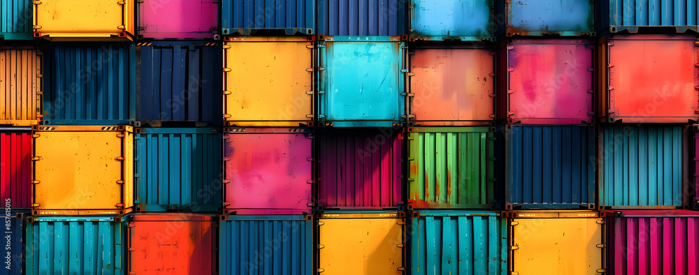 Poster abstract colorful squares pattern background.