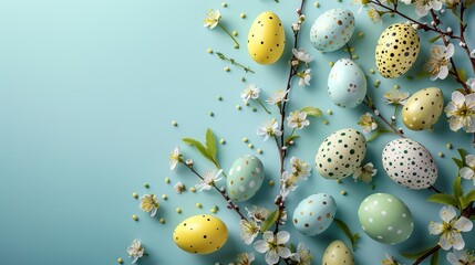 vector illustration with a plain background on an Easter day theme 1 AI Generative