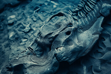 close up of fossil underwater