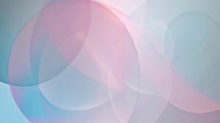 Obraz premium wallpaper of abstract circles background, in the style of pink and light blue, soft and rounded forms, colorized, translucent layers, color field explorations, flat colors