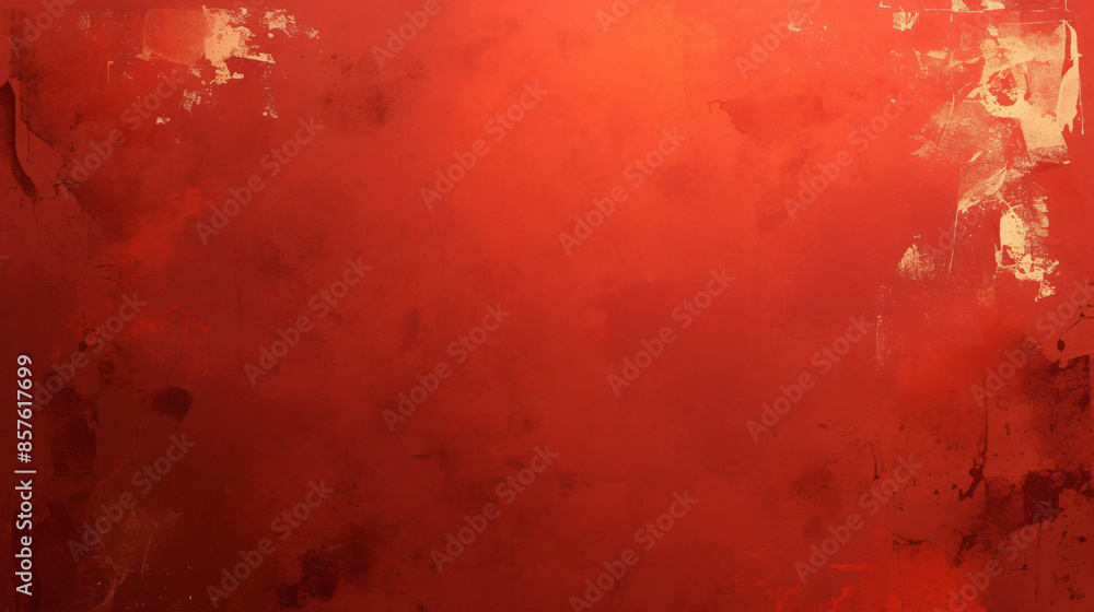 Poster red textured background with golden accents with copy space text for design, background, and texture