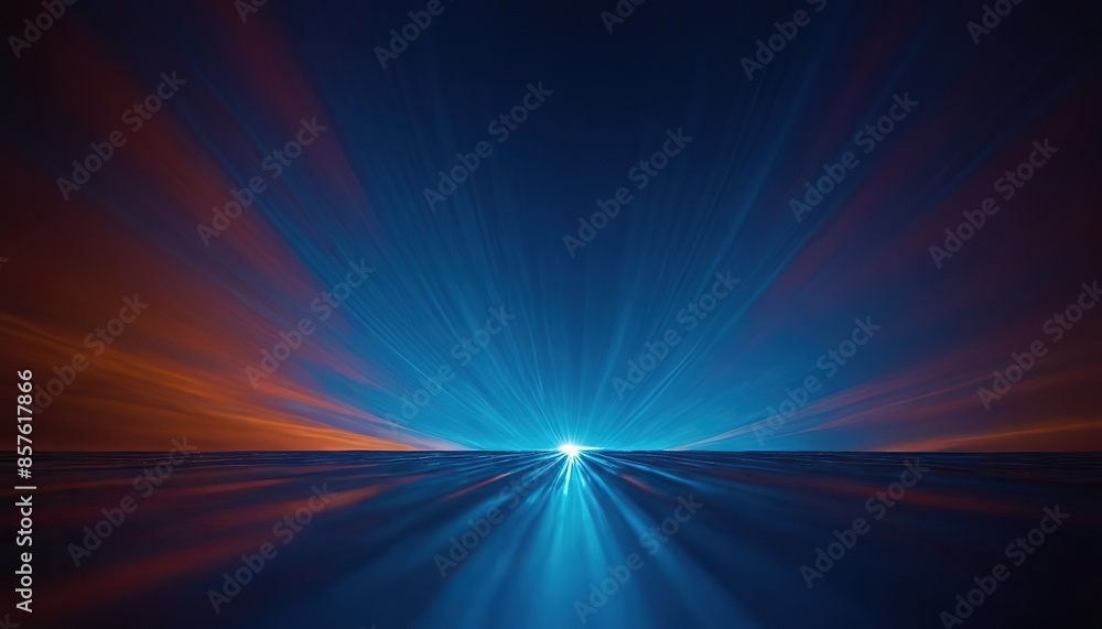 Poster abstract blue background with smooth lines