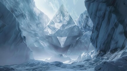 Obraz premium Big Dazzling round cut diamond diamond on a white table