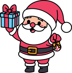 Cute santa claus cartoon illustrations