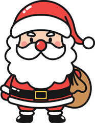Cute santa claus cartoon illustrations
