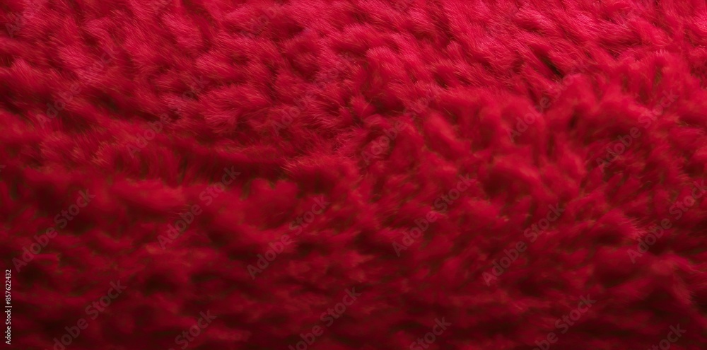 Poster basic backgrounds of a red fur fabric with a pattern