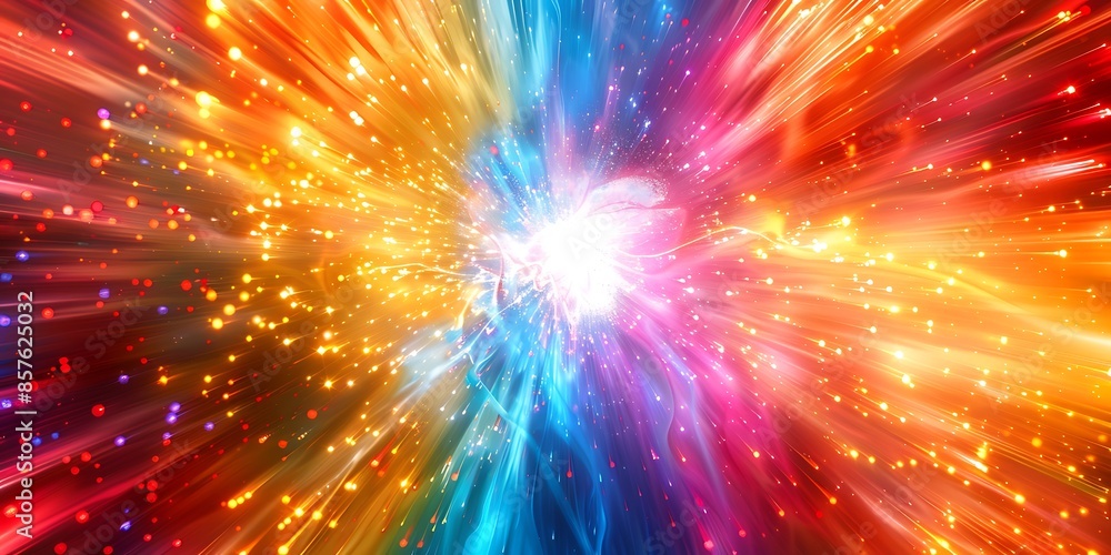Poster abstract energy burst background a vibrant abstract background featuring energy burst patterns and b