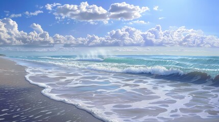Gentle Waves caressing the Beach