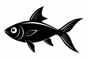 Fototapeta premium Rainbowfish silhouette vector art illustration