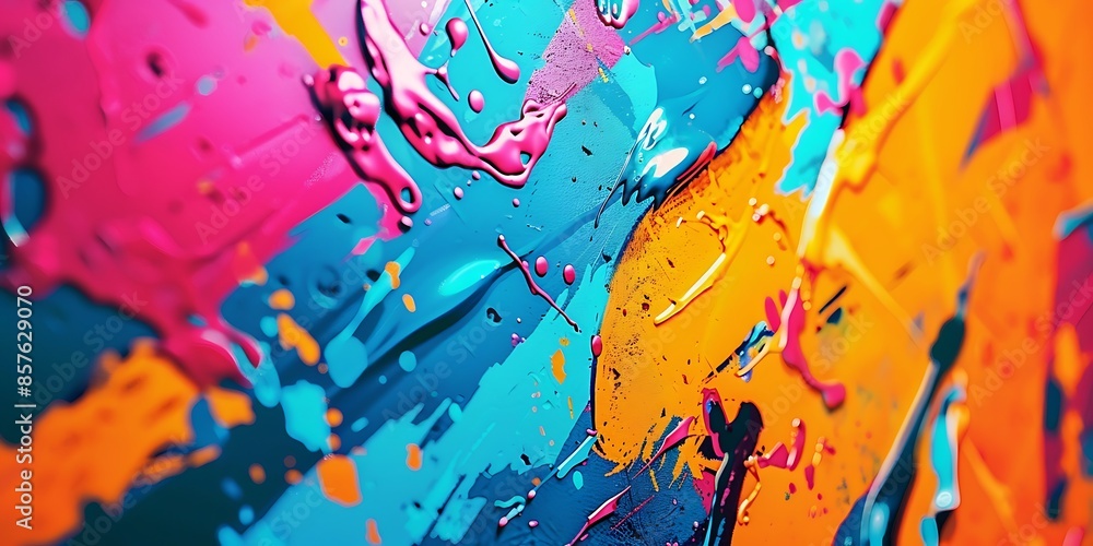 Poster abstract graffiti splash background a bold abstract background with graffiti splash patterns and vib