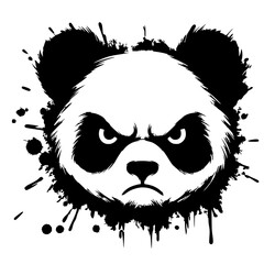 Silhouette of an angry panda face © Breck