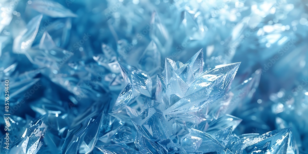 Poster abstract ice crystal background a cool abstract background with intricate ice crystal patterns and f