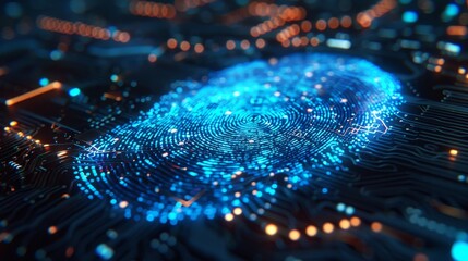 Biometric Fingerprint Scan for Secure Financial Data Access