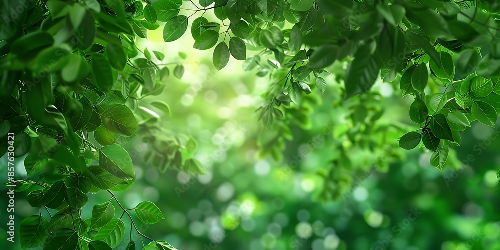 Poster abstract leafy canopy background a refreshing abstract background featuring a leafy canopy with vibr